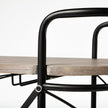 Mercana Marlon Black Metal Frame Two Tier Shelves w/Stemware Holder Bar Cart Clearance