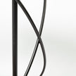 Mercana Marlon Black Metal Frame Two Tier Shelves w/Stemware Holder Bar Cart Clearance