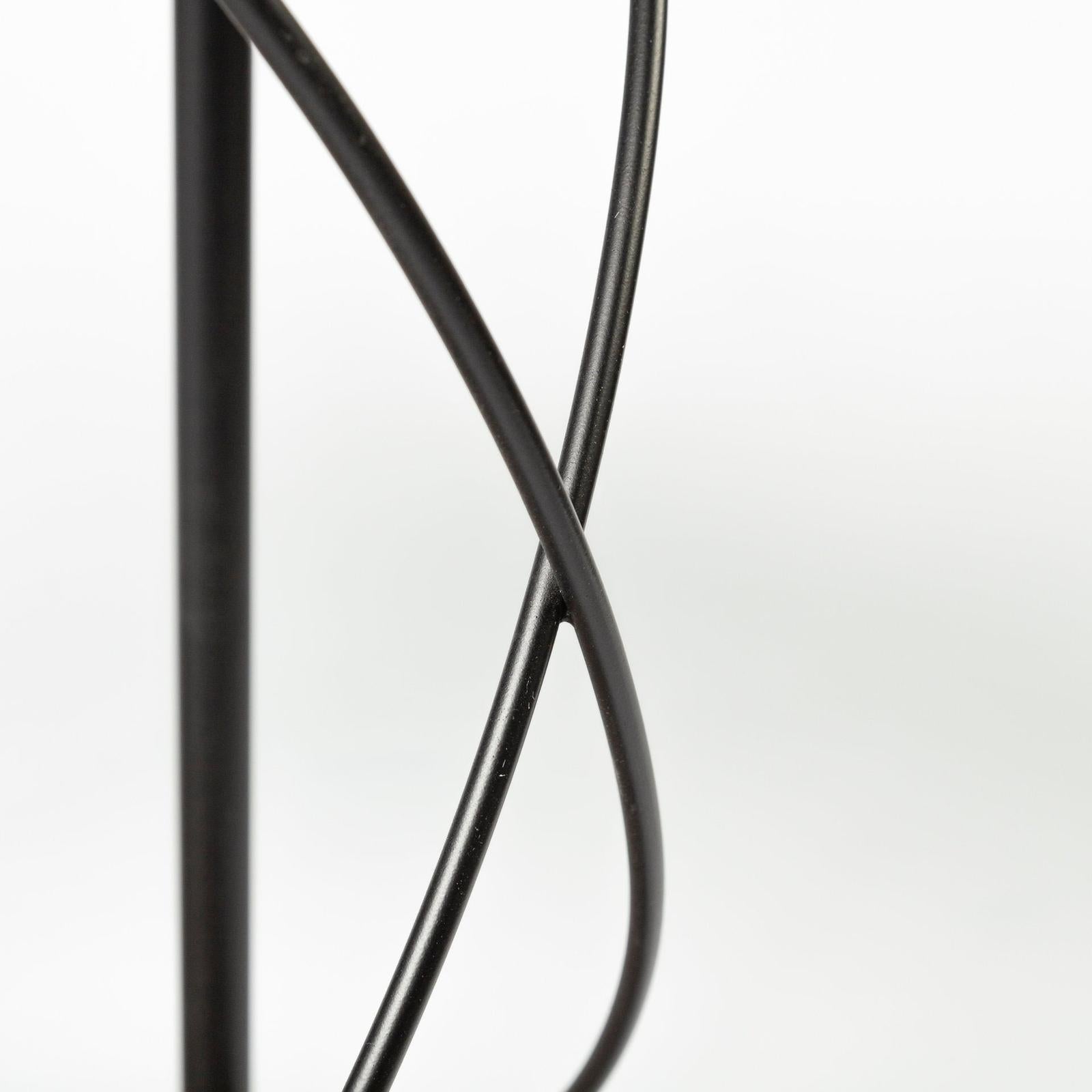 Mercana Marlon Black Metal Frame Two Tier Shelves w/Stemware Holder Bar Cart Clearance