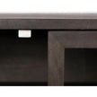 Mercana Arelius Black Metal Base w/ 4 Glass Cabinet Doors Sideboard