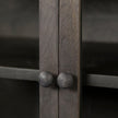 Mercana Arelius Black Metal Base w/ 4 Glass Cabinet Doors Sideboard
