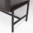 Mercana Arelius Black Metal Base w/ 4 Glass Cabinet Doors Sideboard
