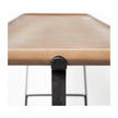 Mercana Helios Rectangular Brown Raised Edge Top Console Table