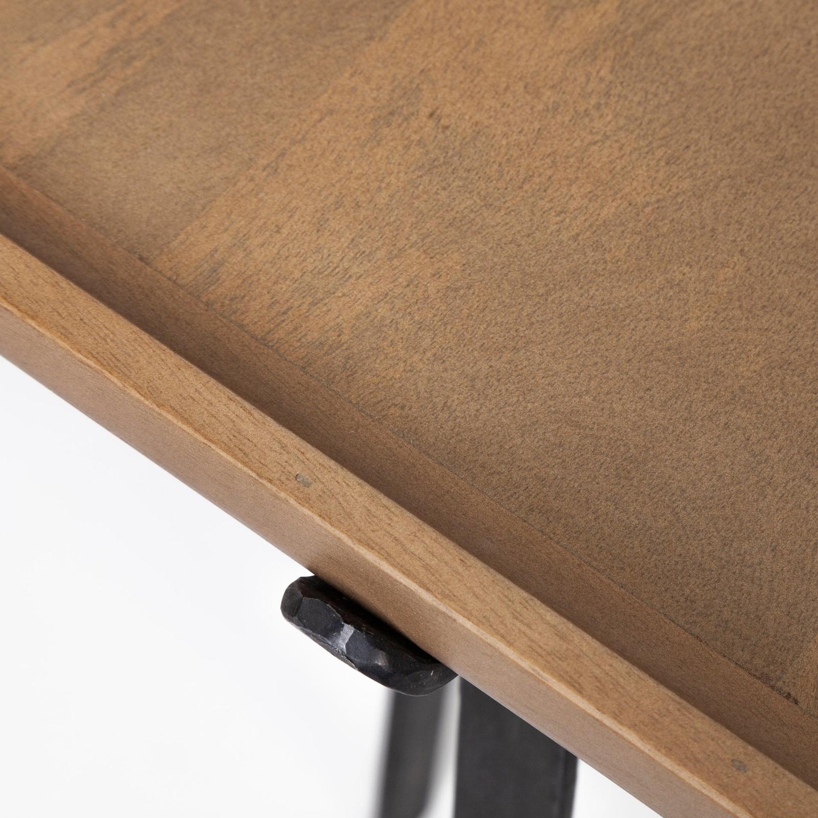 Mercana Helios Rectangular Brown Raised Edge Top Console Table