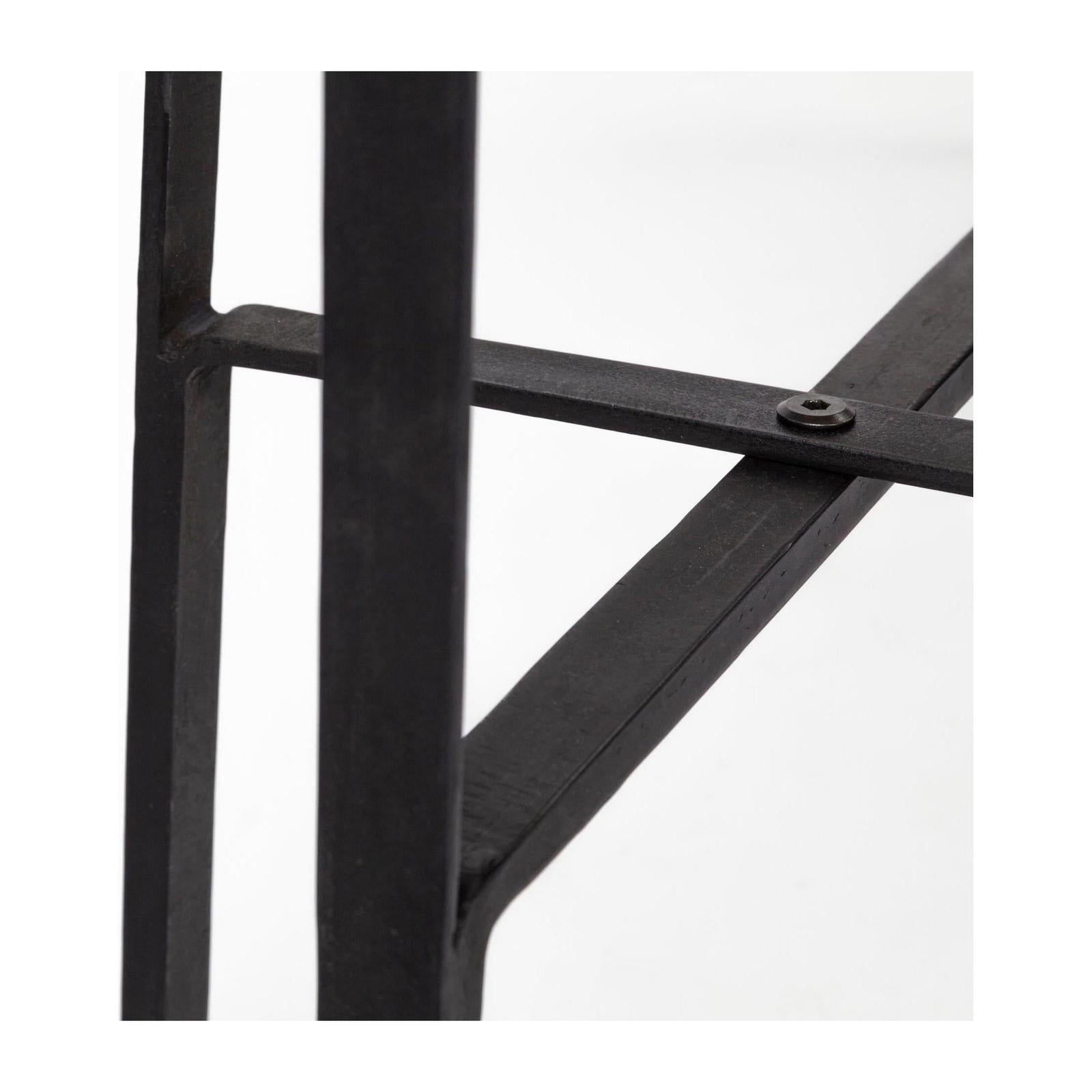 Mercana Helios Rectangular Brown Raised Edge Top Console Table