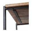 Mercana Glenn Dark Brown Wood w/ Black Iron Frame Square End/Side Table