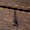 Mercana Glenn Dark Brown Wood w/ Black Iron Frame Square End/Side Table