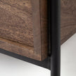 Mercana Glenn Dark Brown Wood w/ Black Iron Frame Square End/Side Table