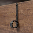 Mercana Glenn Dark Brown Wood w/ Black Iron Frame, Rectangle 3 Drawers Coffee Table