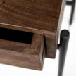 Mercana Glenn Dark Brown Wood w/ Black Iron Frame 4 Drawer Console Table