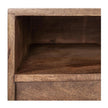 Mercana Glenn Dark Brown Wood w/ Black Iron Frame Media Console w/ Storage, TV Stand for TV up to 71