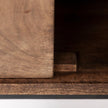 Mercana Glenn Dark Brown Wood w/ Black Iron Frame Media Console w/ Storage, TV Stand for TV up to 71