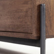 Mercana Glenn Dark Brown Wood w/ Black Iron Frame Media Console w/ Storage, TV Stand for TV up to 71