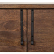 Mercana Glenn Dark Brown Wood Frame w/ Black Iron Accent, 6 Drawer, 2 Door Cabinet Sideboard