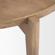 Mercana Cleaver I 22 x 24 Round Top Brown Solid Wood Accent Table