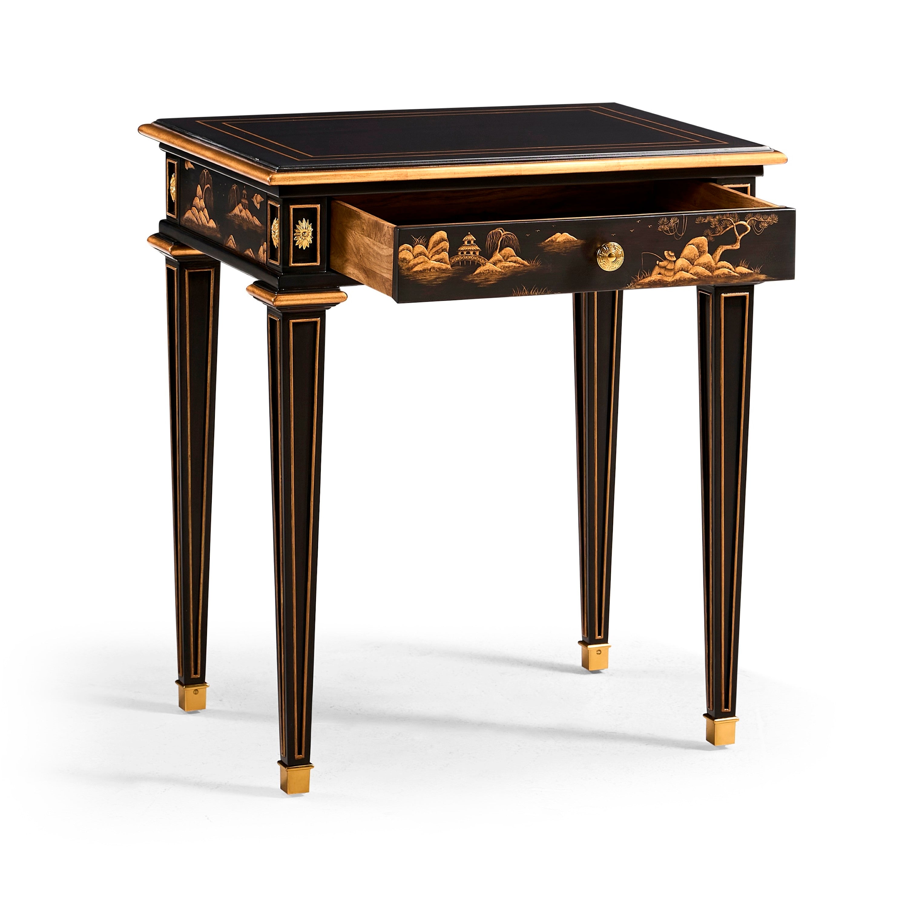 Jonathan Charles Chinoiserie Style Bedside Table ( 495352-EBF )
