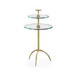 Jonathan Charles Brass & Glass Round Drinks Table ( 495355-LAB )