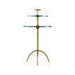 Jonathan Charles Brass & Glass Round Drinks Table ( 495355-LAB )