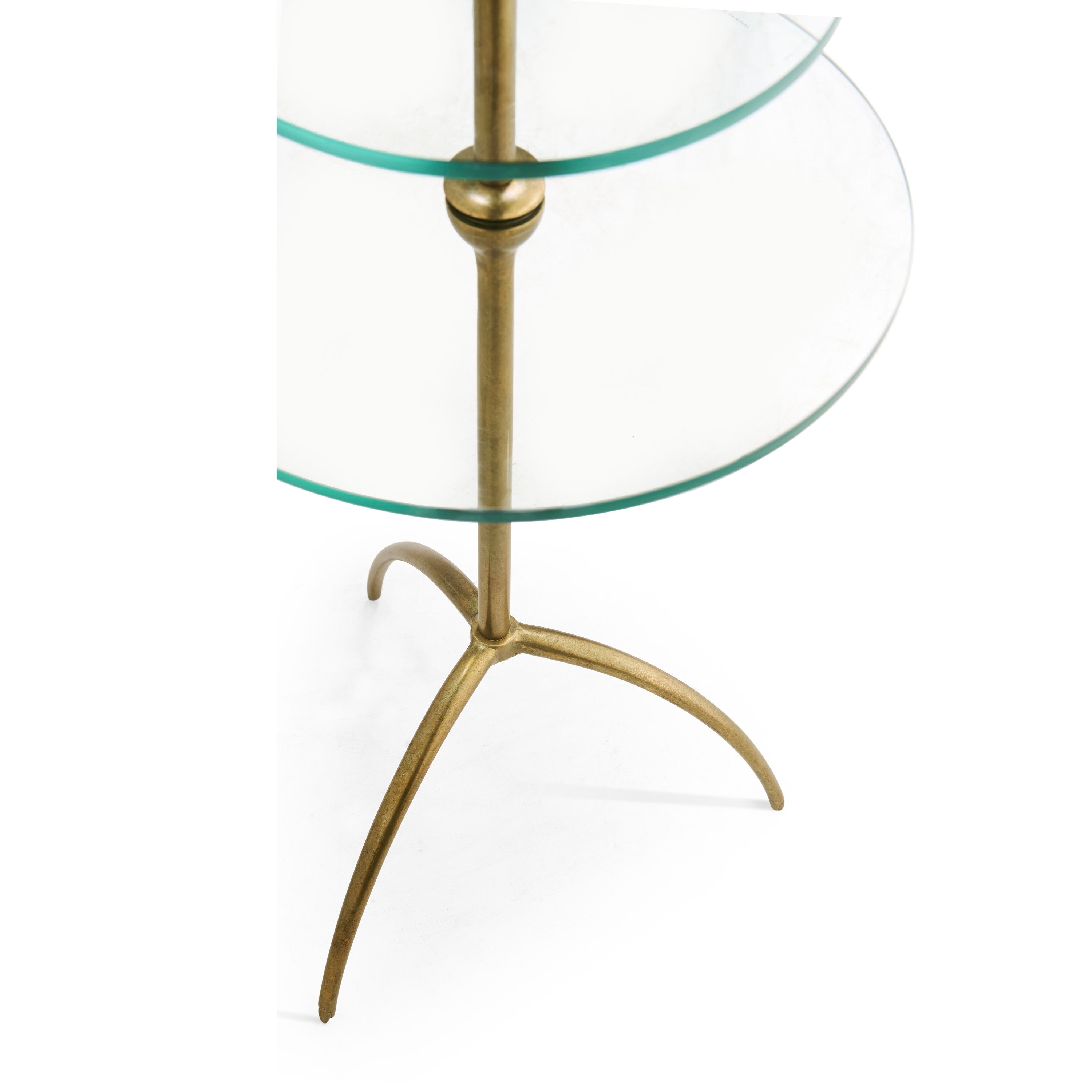 Jonathan Charles Brass & Glass Round Drinks Table ( 495355-LAB )