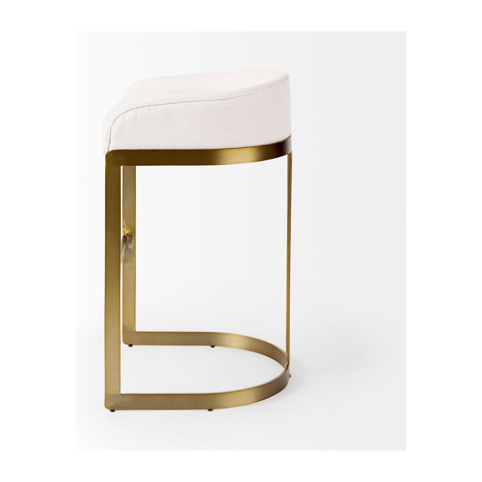 Mercana Hollyfield Gold Metal Base Bar Stool