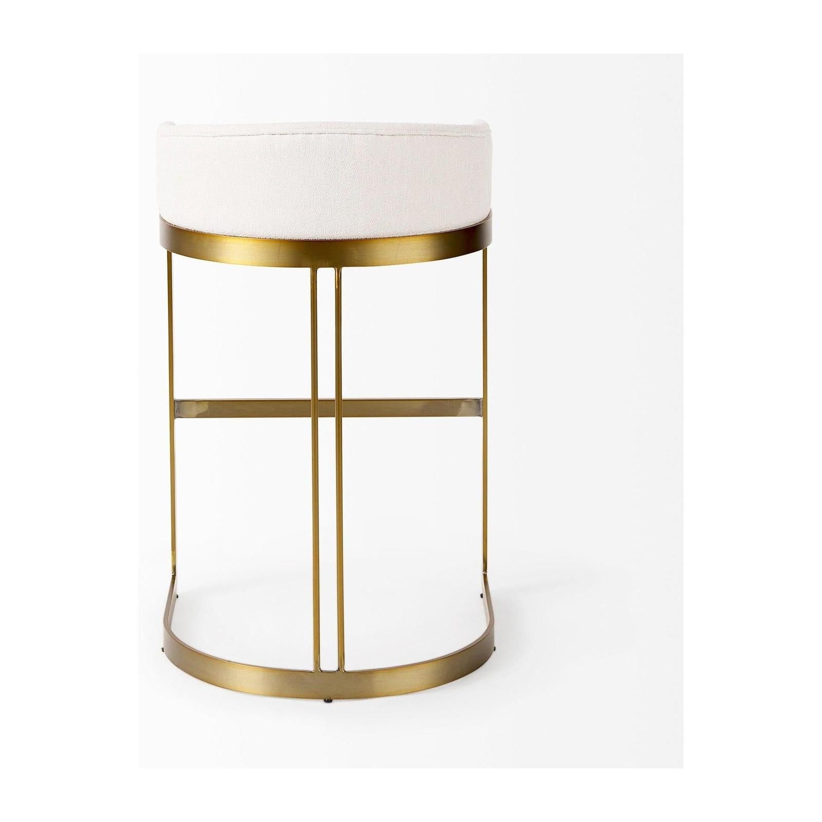 Mercana Hollyfield Gold Metal Base Bar Stool