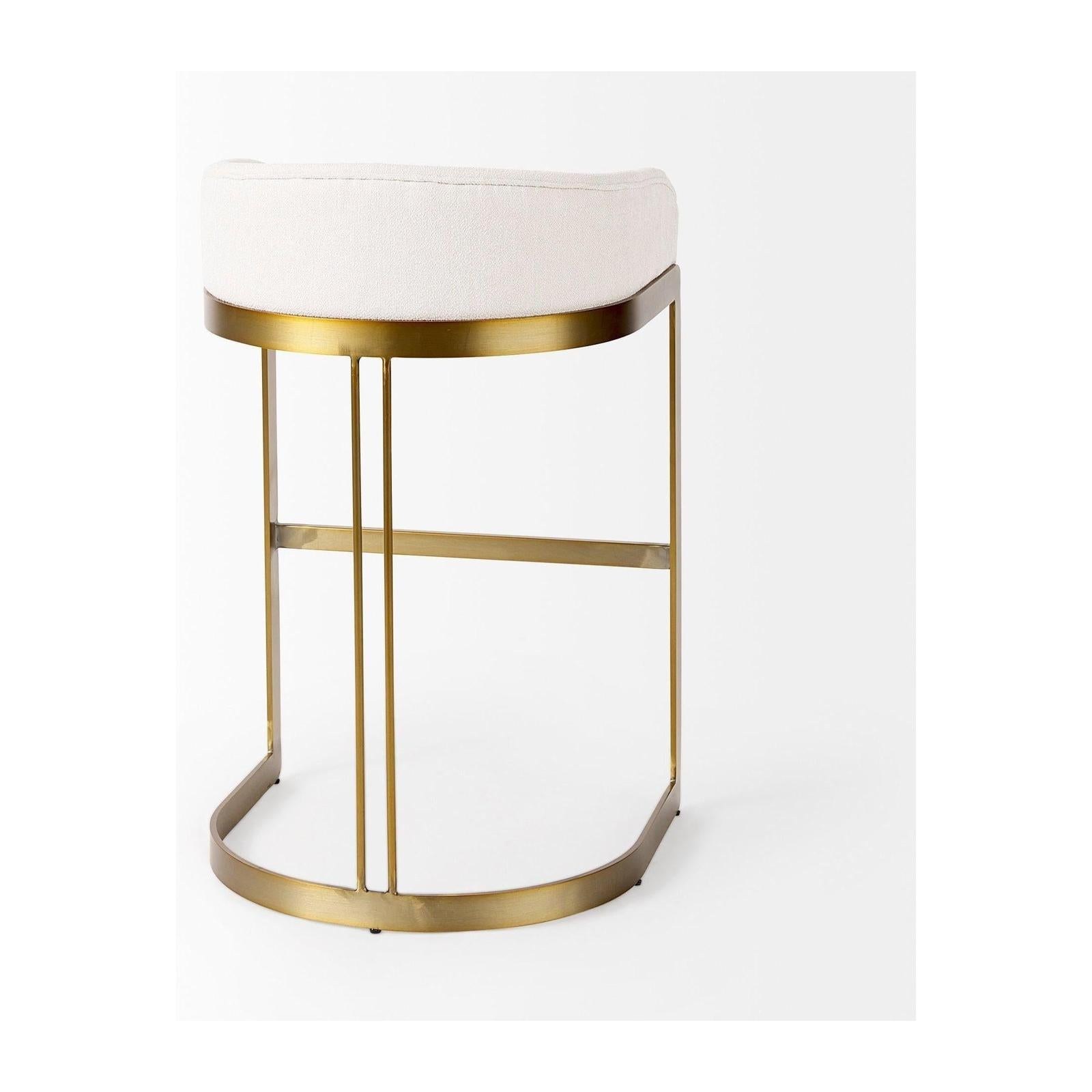 Mercana Hollyfield Gold Metal Base Bar Stool