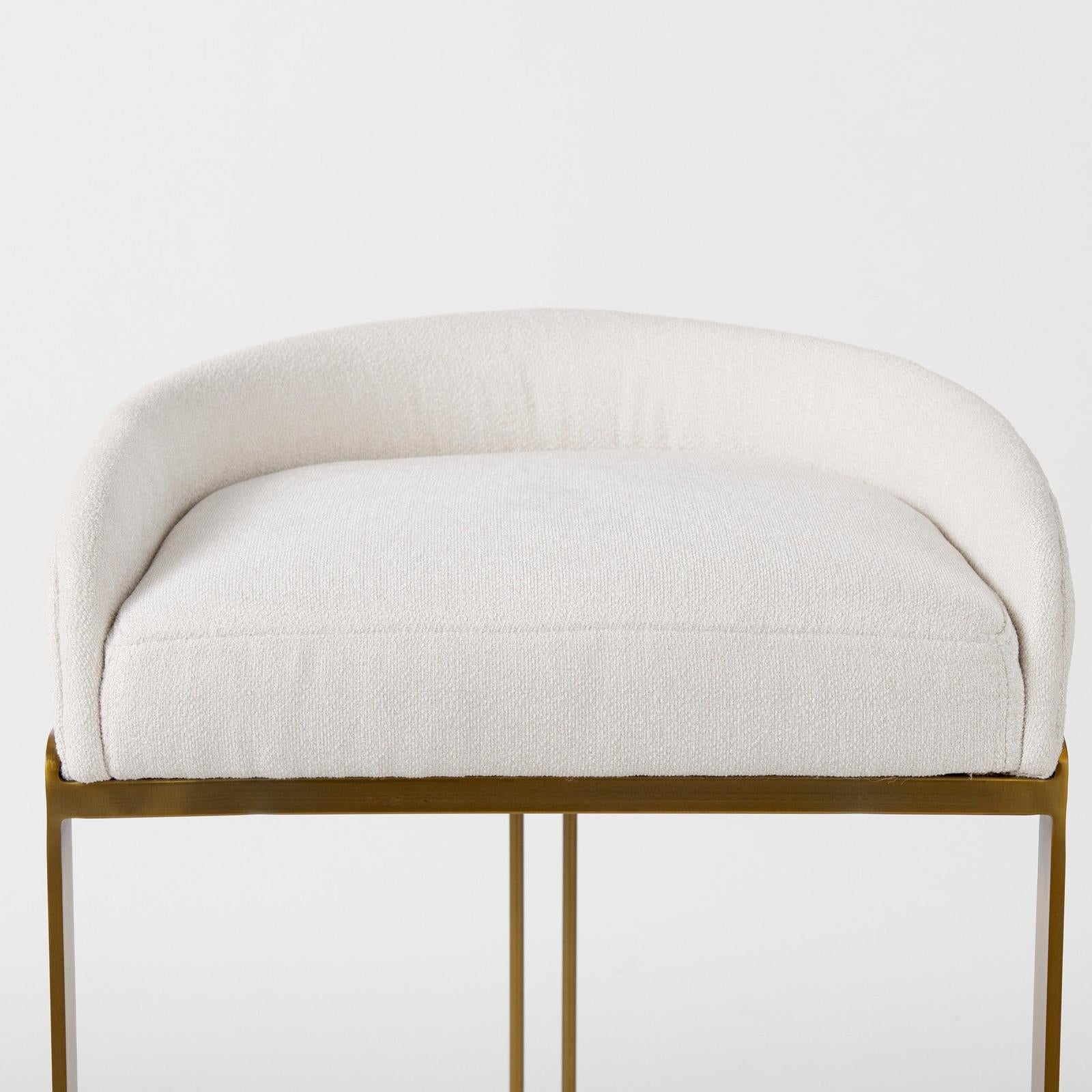 Mercana Hollyfield Gold Metal Base Bar Stool