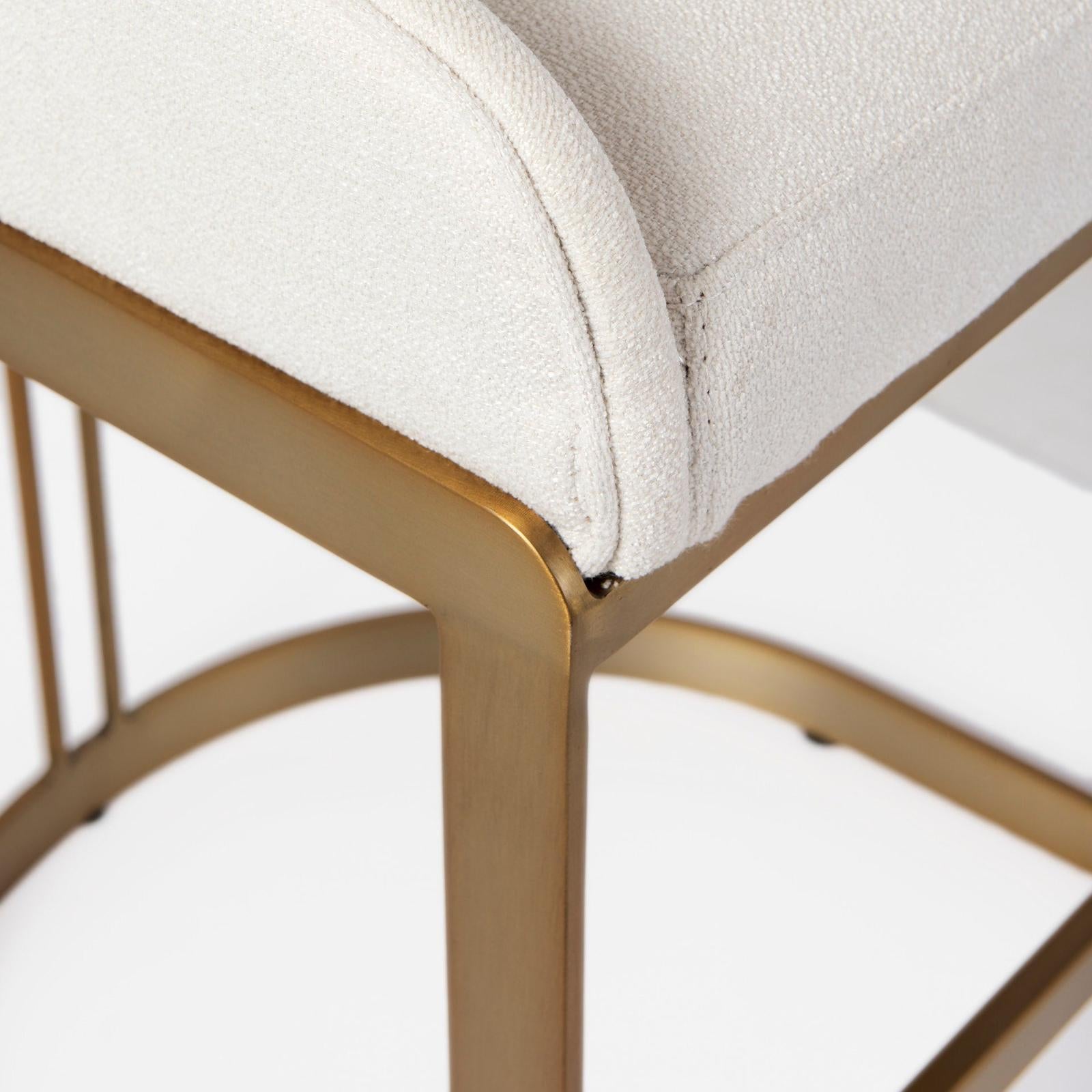 Mercana Hollyfield Gold Metal Base Bar Stool