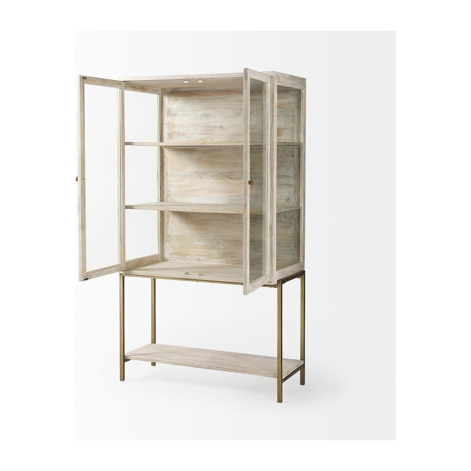 Mercana Arelius Wood Display Cabinet