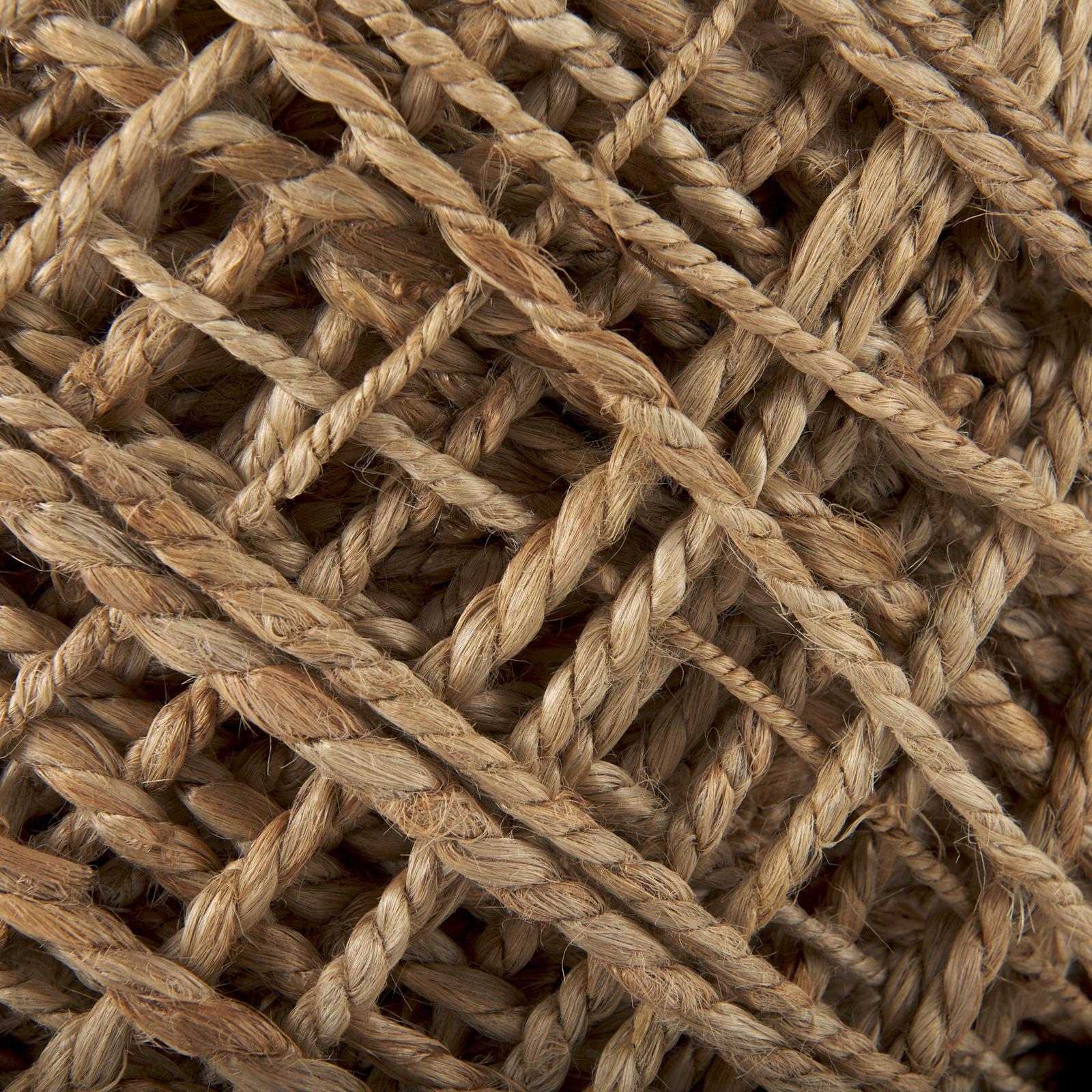 Mercana Allium Handwoven Wool Cylindrical Pouf