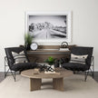 Mercana Thalia Black and Beige Fabric Striped and Fringed Decorative Pillow Cover Clearance