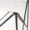 Mercana Lorlei White Marble Top W/ Gray Iron Legs End and Side Table Clearance