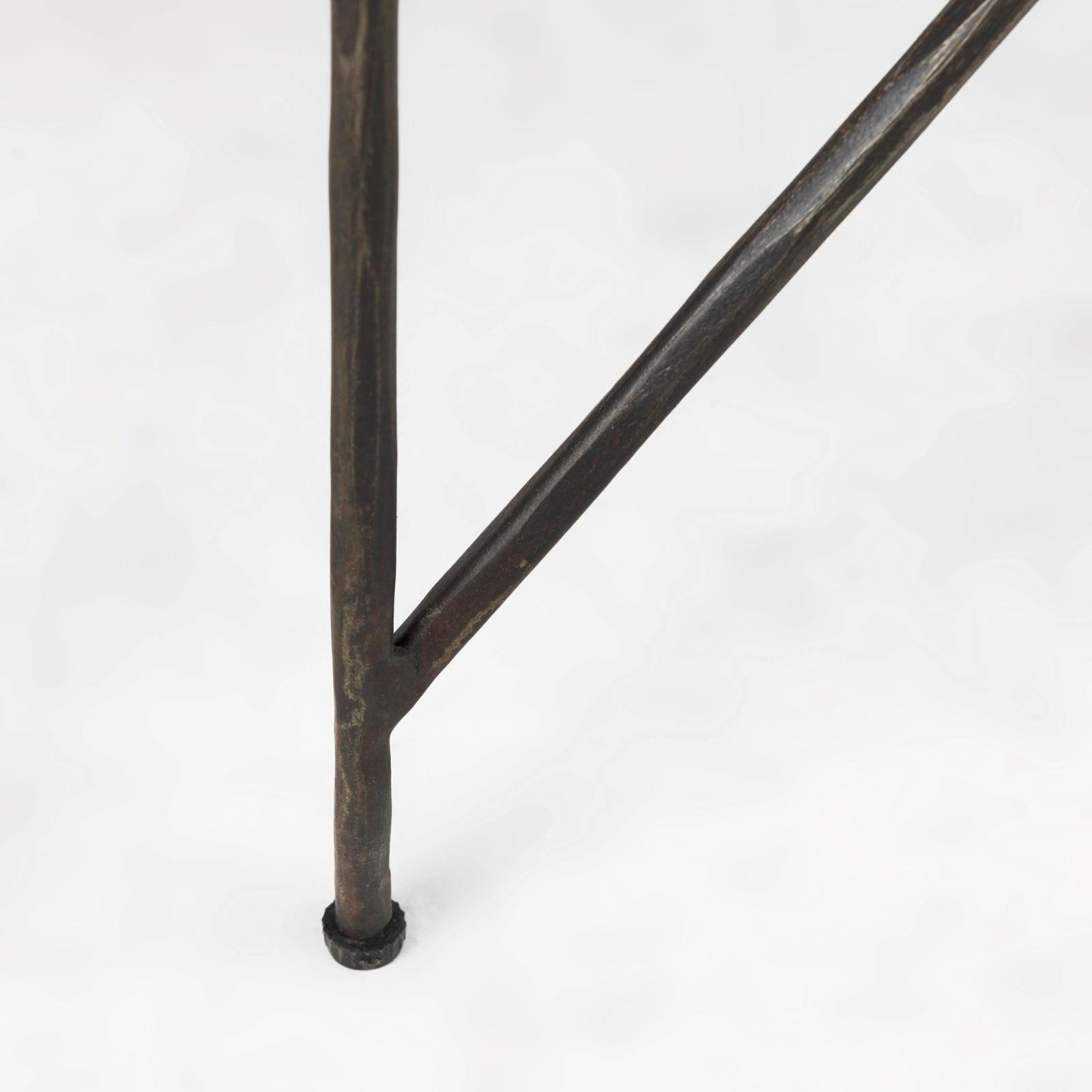 Mercana Lorlei White Marble Top W/ Gray Iron Legs End and Side Table Clearance