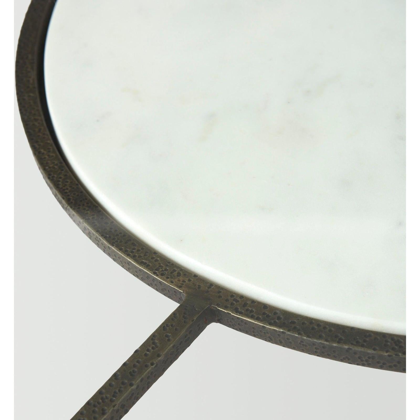 Mercana Felicity Marble Top W/Iron Frame Coffee Table Clearance