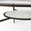 Mercana Felicity Marble Top W/Iron Frame Coffee Table Clearance