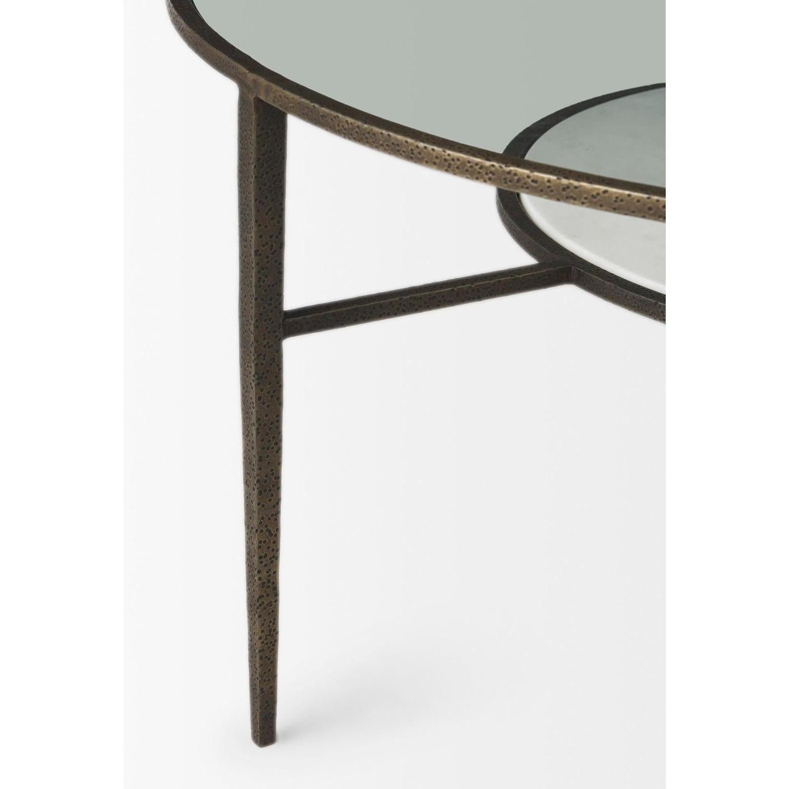 Mercana Felicity Marble Top W/Iron Frame Coffee Table Clearance
