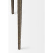 Mercana Felicity Glass Top W/ White Marble Shelf and Antique Gold Base End/Side Table