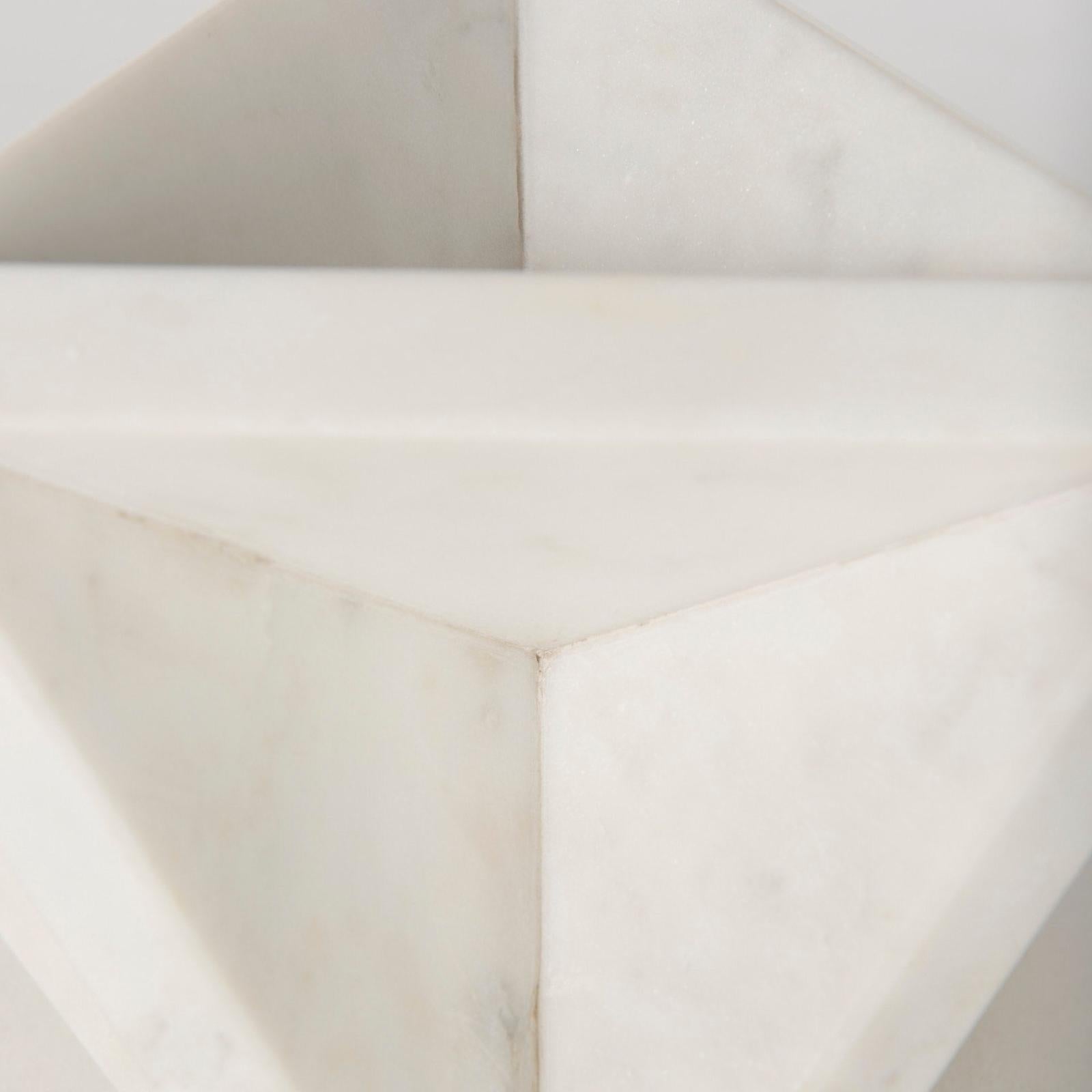 Mercana Sophia White Marble Decor Stand Clearance