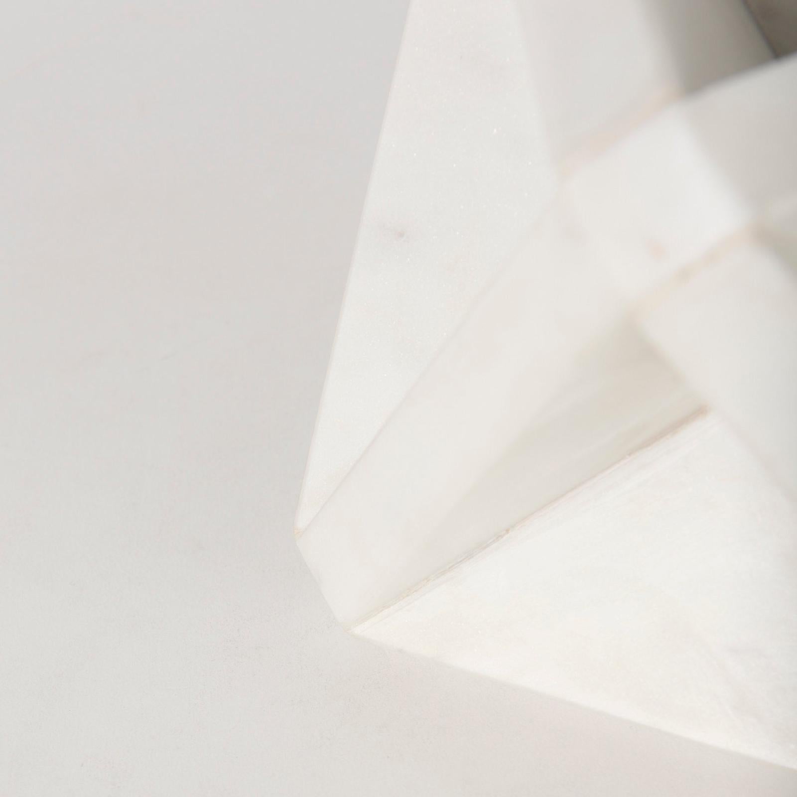 Mercana Sophia White Marble Decor Stand Clearance