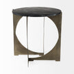 Mercana Reinhold Black Marble Top Iron Side Table