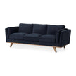 Mercana Brooks Three Seater Sofa W/ Medium Brown Wooden Legs