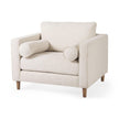 Mercana Loretta Cream Fabric Chair W/ Two Bolster Cushions Clearance