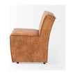 Mercana Damon Cognac Brown Faux Leather Dining Chair Clearance