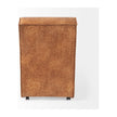 Mercana Damon Cognac Brown Faux Leather Dining Chair Clearance