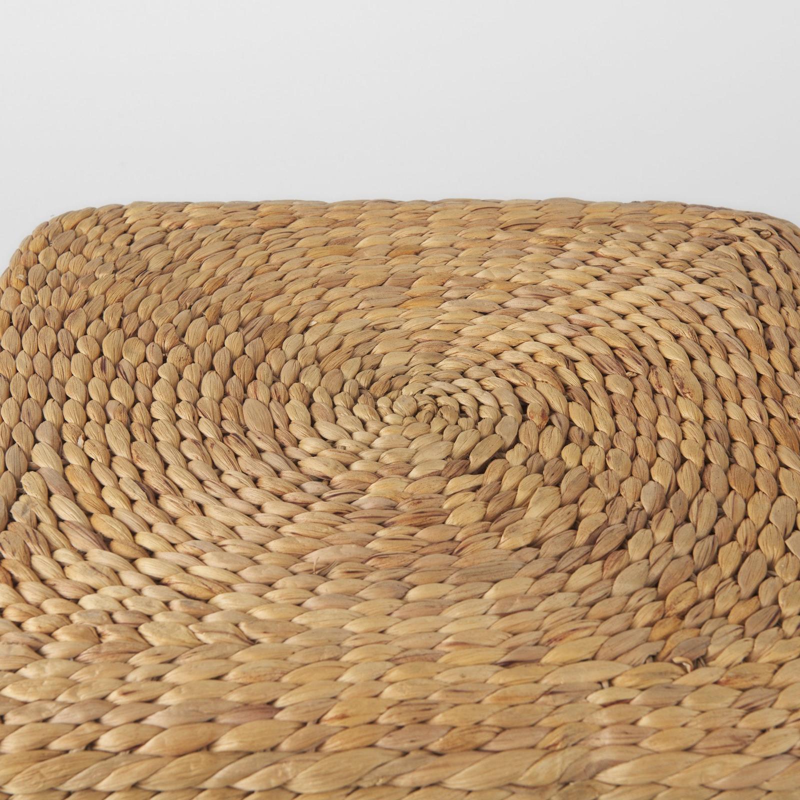 Mercana Maya Light Brown W/Medium Brown Stripes Seagrass Pouf