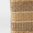 Mercana Maya Light Brown W/Medium Brown Stripes Seagrass Pouf