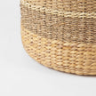 Mercana Maya Light Brown W/Medium Brown Stripes Seagrass Pouf