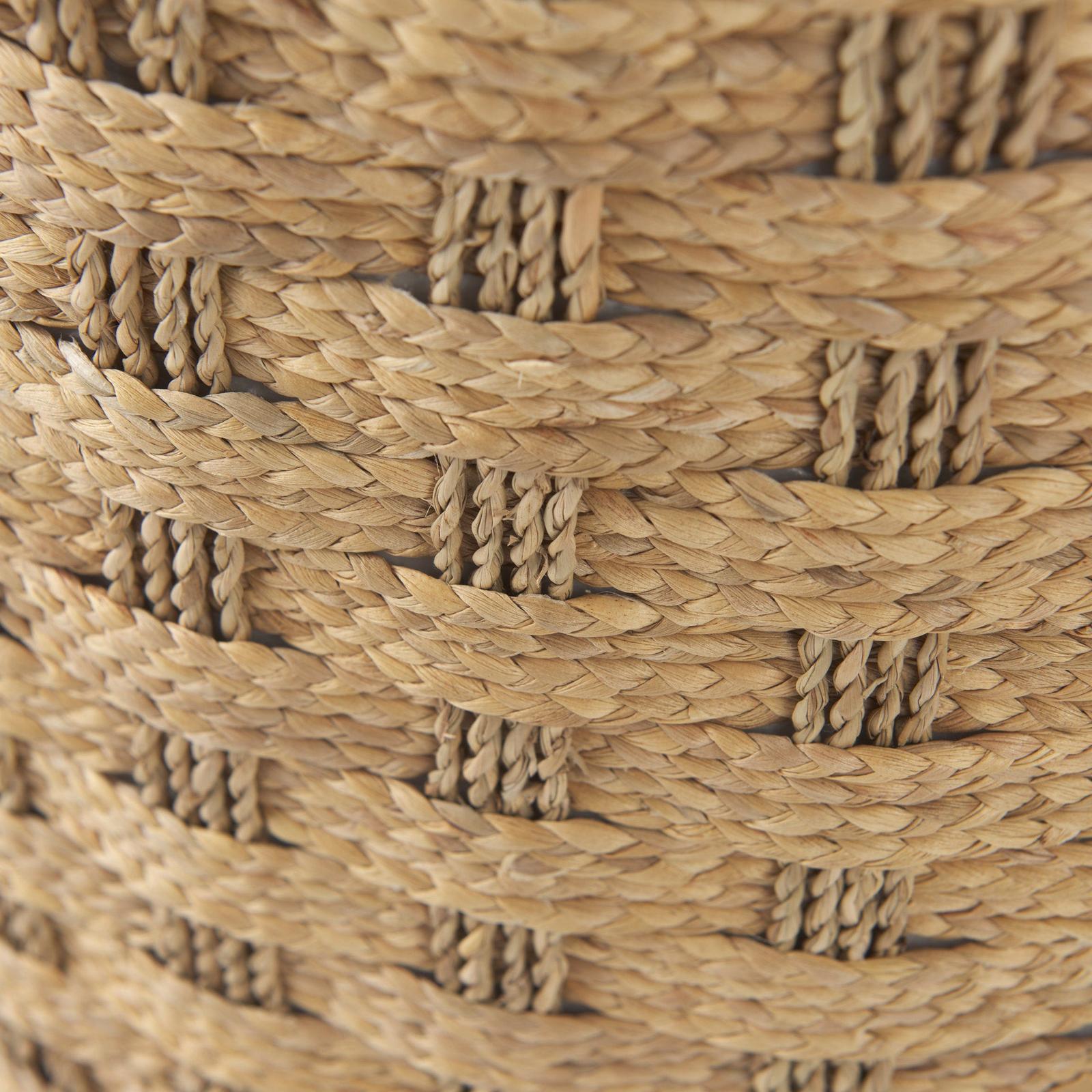 Mercana Michelle Light Brown Woven Seagrass Round Pouf