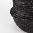 Mercana Ella Black Seagrass Basket W/ Light Brown Handles-Set of 3