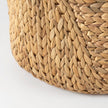 Mercana Sivan Light Brown Water Hyacinth Round Basket W/ Handles-Set of 3